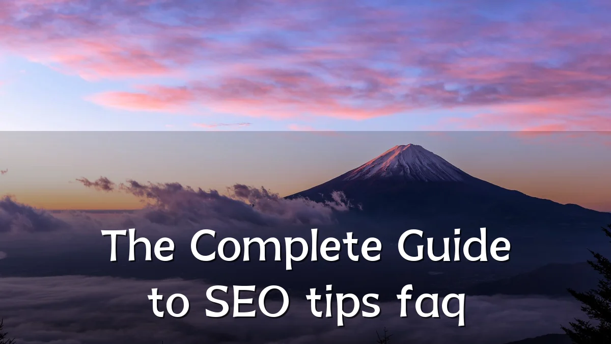 The Complete Guide to SEO tips faq
